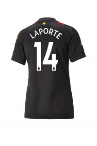 Manchester City Aymeric Laporte #14 Fotballdrakt Borte Klær Dame 2022-23 Korte ermer